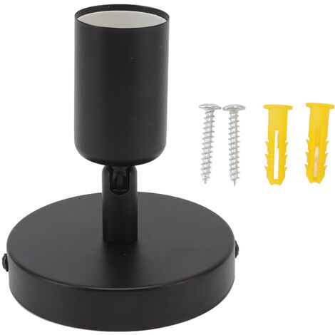 GARRYFIZH Douille murale E26/E27, base moderne et simple, idéale pour chambre, salon ou vitrine, 85-265 V, noire.