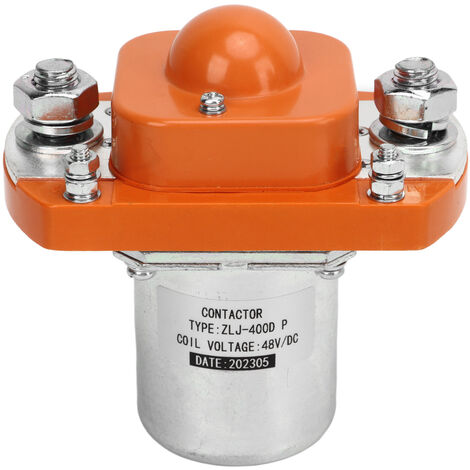 GARRYFIZH Électrovanne de contacteur principal ZLJ 400D 48 V 400 A Alimentation métallique adaptée aux voiturettes de golf électriques, tracteurs, chariots élévateurs et navires
