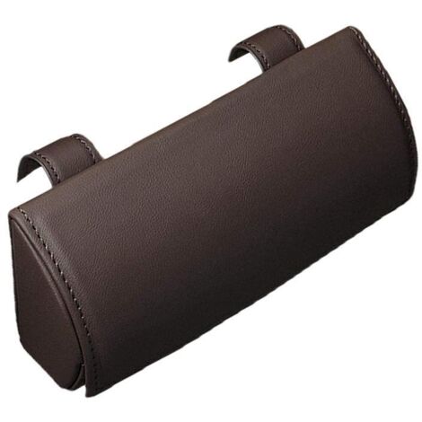 GARRYFIZH Étui à lunettes de soleil pour voiture, pare-soleil, boîte de rangement pour lunettes de voiture, accessoires de voiture, étui à lunettes pour femmes et hommes, marron, taille unique
