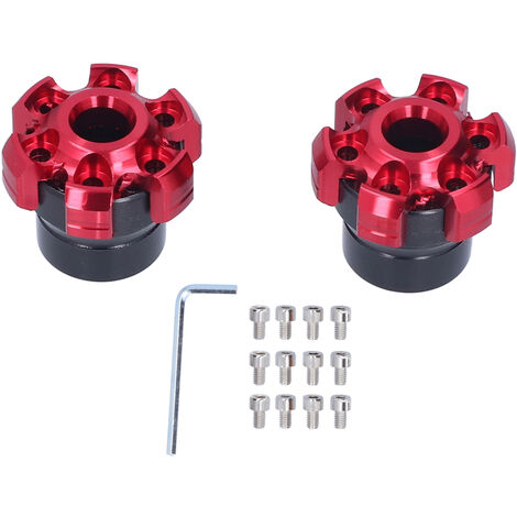GARRYFIZH Jeu de roues, fourche avant, cadre, curseur, protection anti-collision, alliage d'aluminium CNC, universel pour motos et vélos, rouge