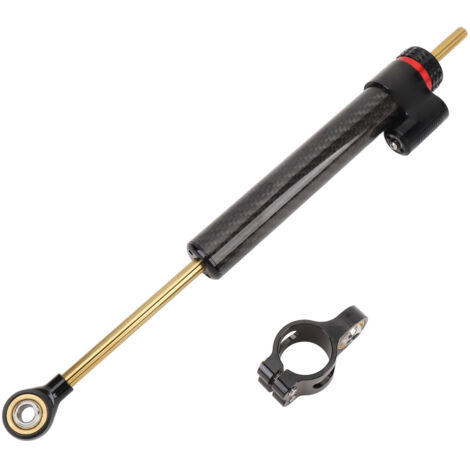 GARRYFIZH Le stabilisateur d'amortisseur de direction de moto améliore la sécurité, améliore la stabilité, contrôle sensible, alliage d'aluminium, réglable, adapté aux motos, style fibre de carbone