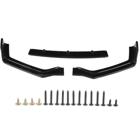 GARRYFIZH Lèvre de séparation de pare-choc avant noir brillant, 3 pièces, remplacement pour Infiniti Q50 Sport 2018 – 2021