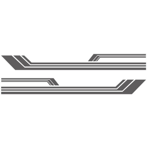 GARRYFIZH Lot de 2 autocollants latéraux universels à longues bandes pour carrosserie de voiture, course, sport, fenêtre, pour camping-car, caravane, camion