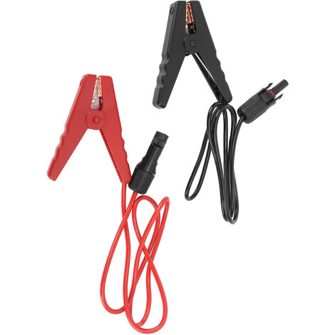 GARRYFIZH Lot de 2 pinces de chargeur pour batterie solaire, câble d'extension à déconnexion rapide 12AWG, pour panneaux solaires, automobiles et motos.
