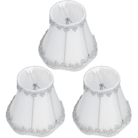 GARRYFIZH Lot de 3 abat-jour modernes E14 pour lustre, fixation par clip, décoration intérieure