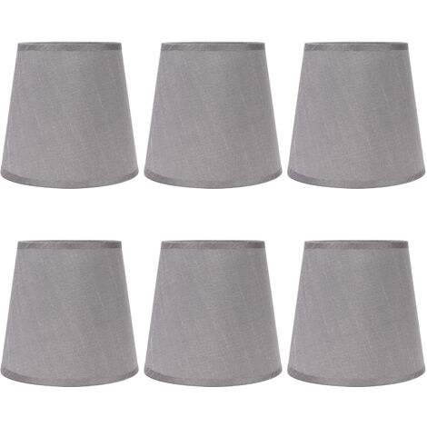 GARRYFIZH Lot de 6 abat-jour simples en tissu moderne pour lustre mural à vis E14