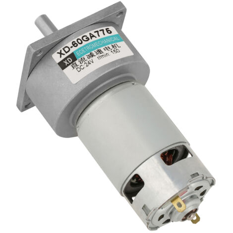 GARRYFIZH Moteur à engrenages métalliques micro CC 35 W, vitesse réglable CW/CCW (24 V, 150 tr/min)