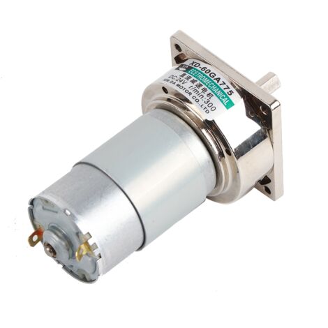 GARRYFIZH Moteur à engrenages métalliques Micro DC 35 W, vitesse réglable CW/CCW (24 V, 300 tr/min)