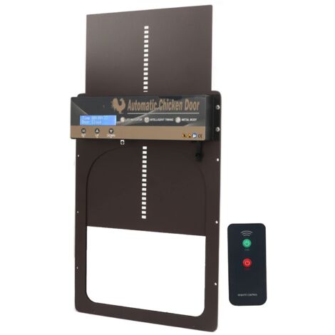GARRYFIZH Ouverture automatique 3 en 1 pour poulailler avec détecteur de lumière, minuterie et télécommande. Poulailler électrique pour un élevage en toute sécurité. Prise UE 100-240 V.