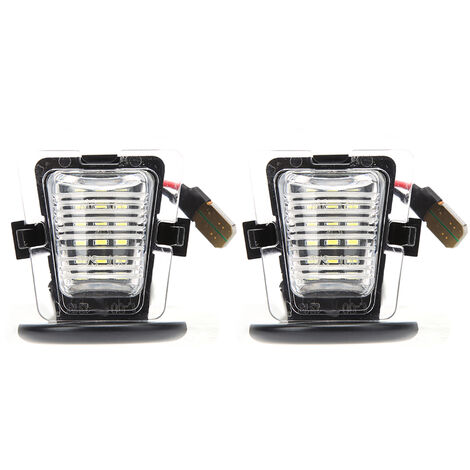 GARRYFIZH Paire de feux de plaque d'immatriculation LED pour Jeep Wrangler JK 2007-2018DC12V