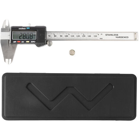 GARRYFIZH Pied à coulisse numérique en acier inoxydable, micromètre électronique à vernier, outil de mesure 0‑150 mm