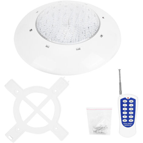 GARRYFIZH Projecteur mural de piscine 360 LED 35 W, multicolore, avec télécommande, lampe subaquatique décorative, 12 V CA