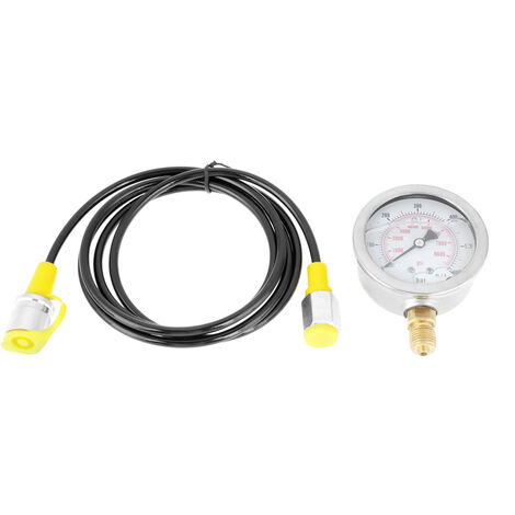 GARRYFIZH Raccord de test pour flexible hydraulique M162-BSP1/4 + manomètre 0600 bar 8500 psi