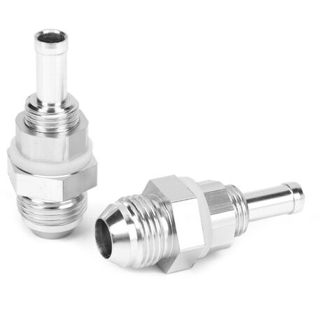 GARRYFIZH Raccord de Tuyau de Carburant, Universel 2 Pièces AN8-3/8 Adaptateur de Tuyau de Tuyau en Aluminium Raccord de Réservoir de Pompe à Carburant pour Caoutchouc Plastique Nylon Carburant