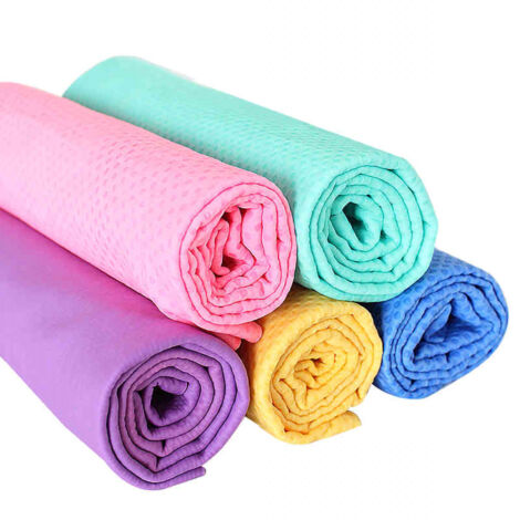GARRYFIZH Serviette de lavage de voiture, chiffon de séchage ultra-absorbant et anti-rayures pour le nettoyage des vitres de voiture et de la maison, avec sac pour animaux de compagnie, couleur aléato