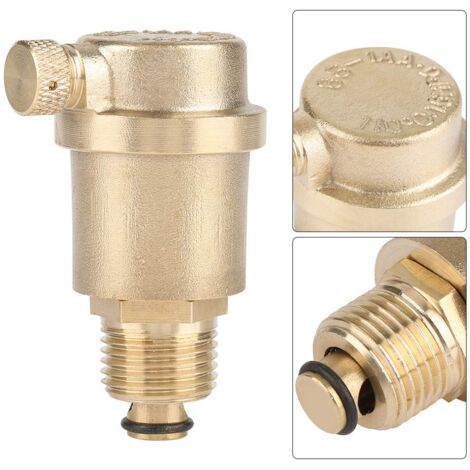 GARRYFIZH Soupape de purge d'air automatique en laiton DN15 G1/2 pour chauffe-eau solaire