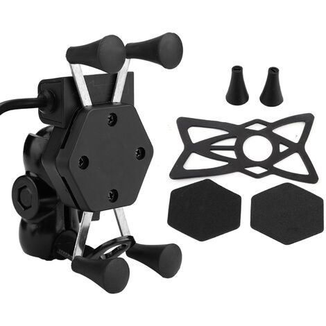 GARRYFIZH Support de téléphone universel pour moto Support de support de support mobile Chargeur USB