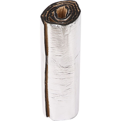 GARRYFIZH Tapis isolant phonique et thermique en mousse argentée 200 x 50 cm, épaisseur 10 mm, pour capot, panneau arrière et pare-feu de voiture