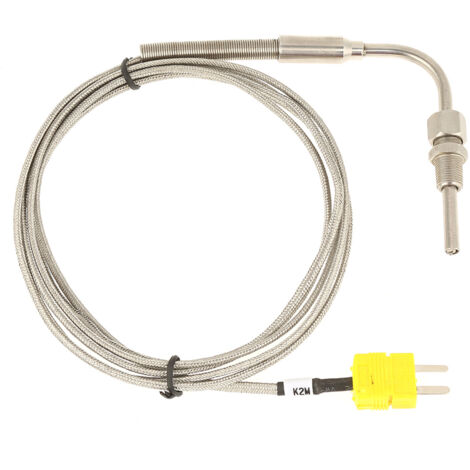 Rosvola – Thermocouple EGT type K pour sonde de température des gaz d'échappement – Acier inoxydable – Longueur 80 mm – Connecteur Mini K