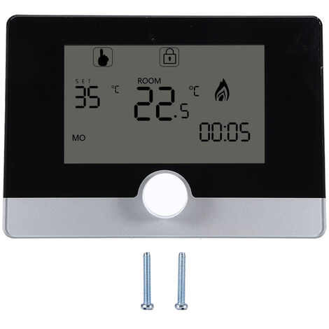 GARRYFIZH Thermostat programmable pour système de chauffage mural, blanc