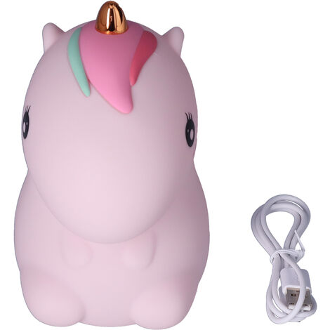 GARRYFIZH Veilleuse mignonne en silicone rechargeable par USB avec 7 couleurs changeantes pour enfants