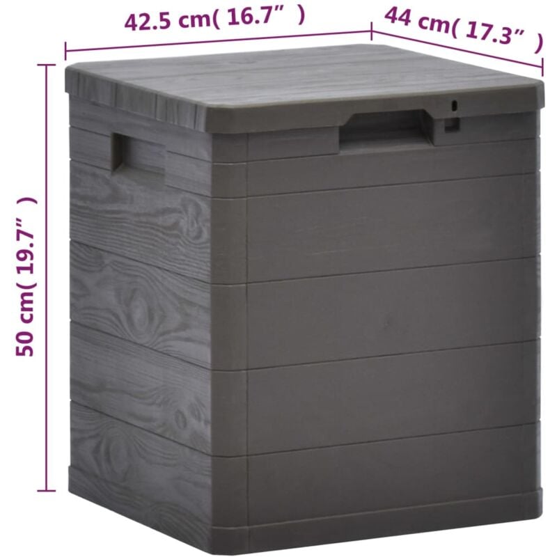 Garten Aufbewahrungsbox 90 L Braun