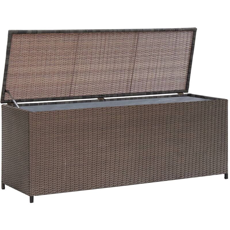 Garten Aufbewahrungsbox Braun 120 50 60 Cm Poly Rattan