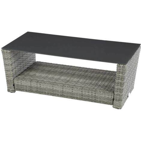 Garten-Couchtisch Polynésia Havane - 100 × 54 × 38 cm