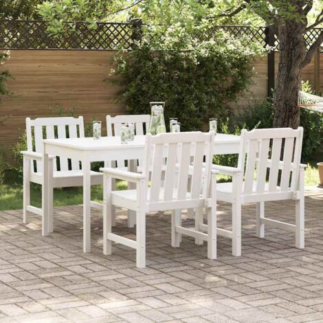 Garten-Essstuhl 4 pcs Weiß 65,5 x 55,5 x 88 cm Plastik vidaXL