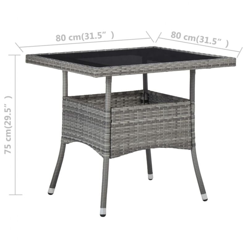 Allibert Gartentisch Graphitgrau Esstisch Terrassentisch Balkontisch Tisch