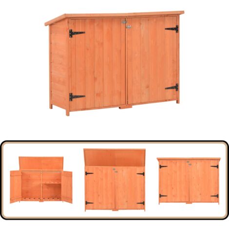 Garten-Geräteschuppen 128x42x91 cm Holz - Holz Gartenhaus - Holzshed - Gerätehaus - Werkzeuglager - Gartenabdeckungen