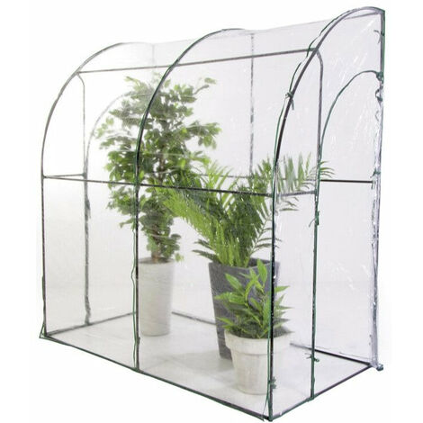 BRIXO Garten Gewächshaus und Wandbalkon in PVC 100x200x215 cm