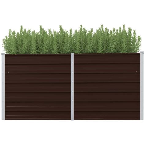 Garten-Hochbeet Braun 160 x 40 x 77 cm Verzinkter Stahl CFW830985