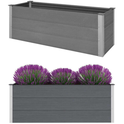 Garten-Hochbeet WPC 150 x 50 x 54 cm Grau vidaXL