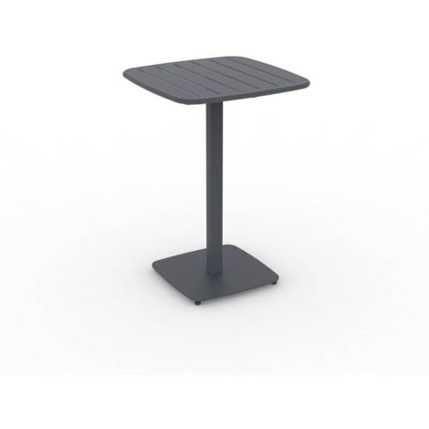 Garten-Hochtisch 2-Sitzer Alegoria 70x70cm graphitgrau - Hespéride