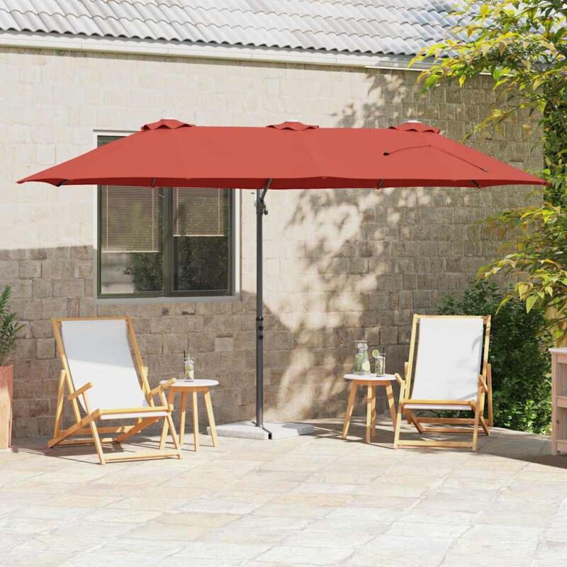 Garten-kantilever-pergola Terrakotta 372 X 198 X 243 Cm Vidaxl