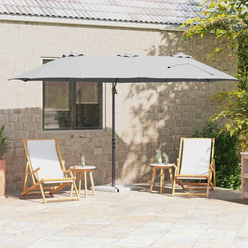 Garten-kantilever-pergola Sandfarbe 372 X 198 X 243 Cm Vidaxl