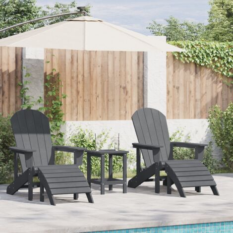 Garten Lounge Möbel 2 pcs Hellgrau 74 x 82 x 90cm Plastik vidaXL