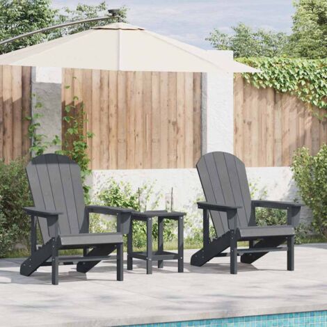 Garten Lounge Möbel 2 pcs Hellgrau 74 x 82 x 90cm Polyethylen vidaXL