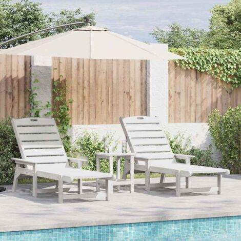 Garten Lounge Möbel 3 pcs Weiß 38 x 38 x 46cm Polyethylen vidaXL