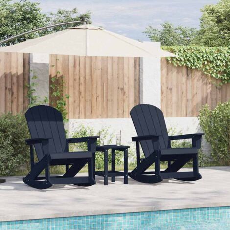Garten Lounge Set Marineblau HDPE vidaXL