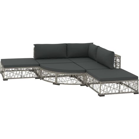 Gartenmöbel 5-tlg. Lounge Möbel Sitzgarnitur Gartengarnitur Sitzgruppe Sofa Gartenset Gartensofa mit Auflagen Poly Rattan mehrere Auswahl