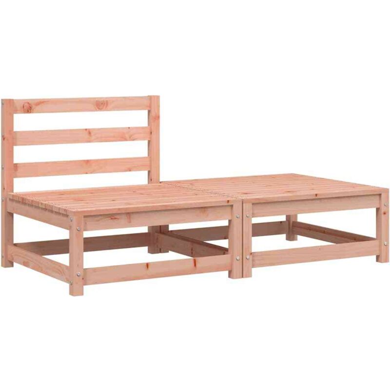 Vidaxl - Gartensofa Ohne Armlehnen Mit Hocker Massivholz Douglasie