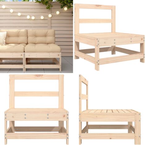 Garten-Mittelsofa Massivholz Kiefer - Gartensofa - Holzsofa - Gartenmöbeln - Lounge Möbel - Outdoor Furniture - Home & Living