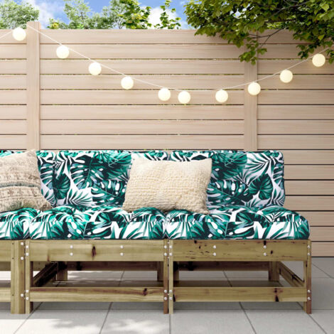 Garten-Mittelsofas 2 Stk. Kiefernholz Imprägniert vidaXL