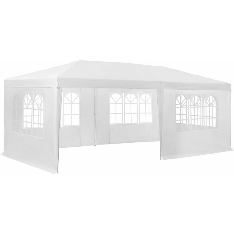 Garten Pavillon 6x3m Mit 5 Seitenteilen Partyzelt Bierzelt