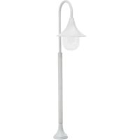 Garten-Pollerleuchte E27 120 cm Aluminium Weiß