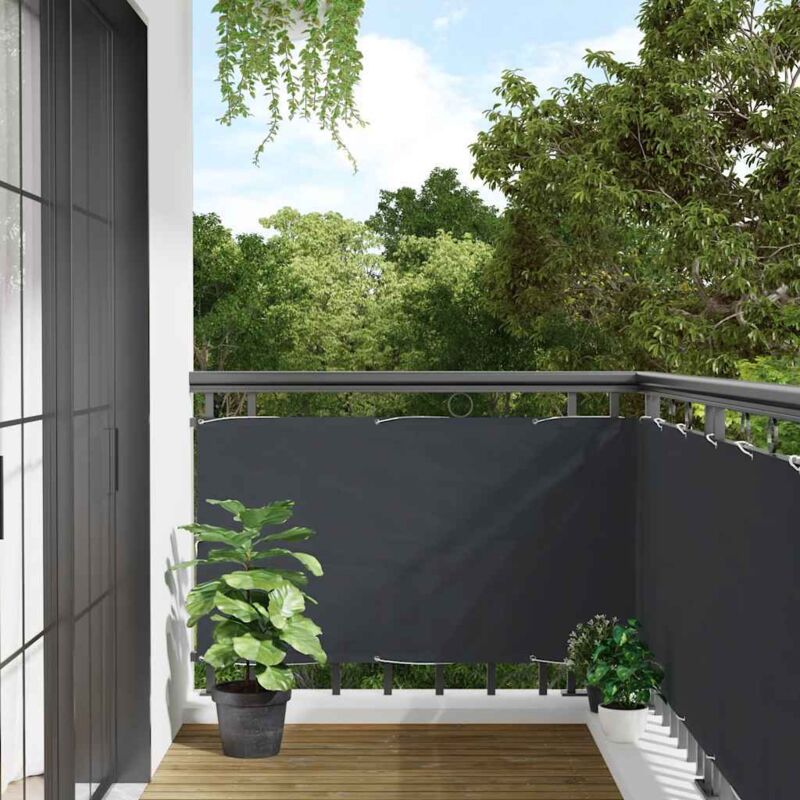 Balkon-sichtschutz Anthrazit 600x75 Cm Pvc Vidaxl