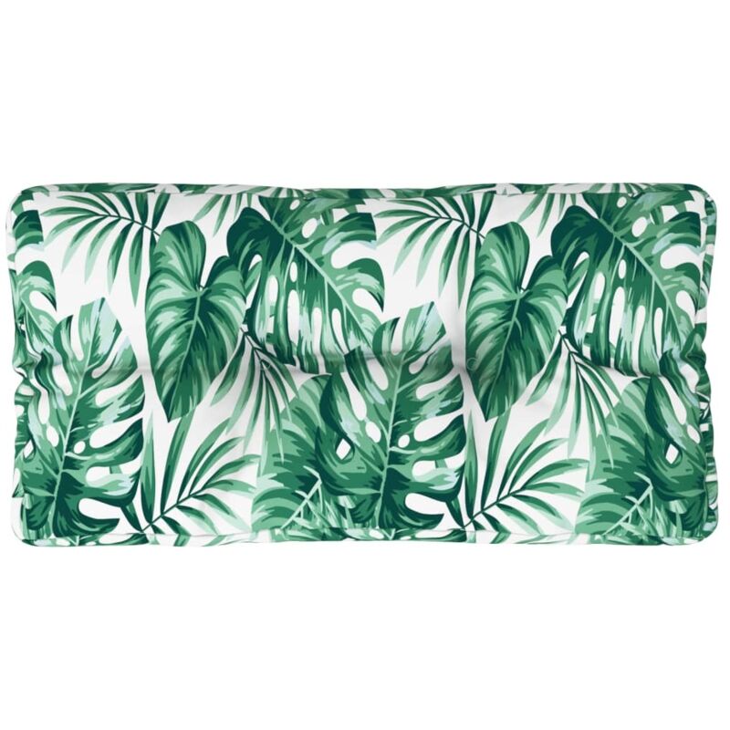 Palettenkissen Blattmuster 80x40x12 Cm Stoff Vidaxl