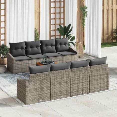 Garten-Sofa-Set 7 pcs Grau vidaXL